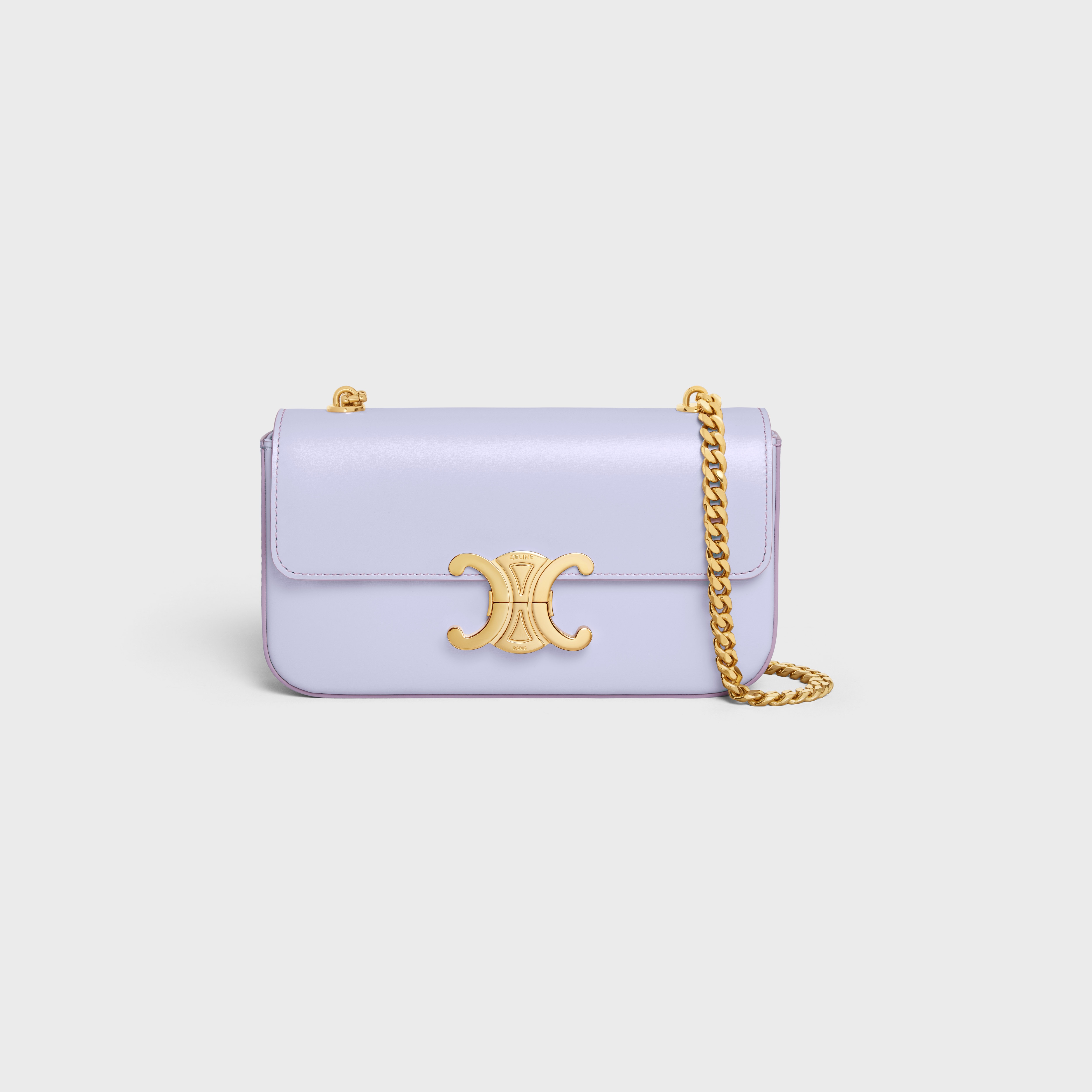 CHAIN SHOULDER BAG triomphe in shiny calfskin - 1