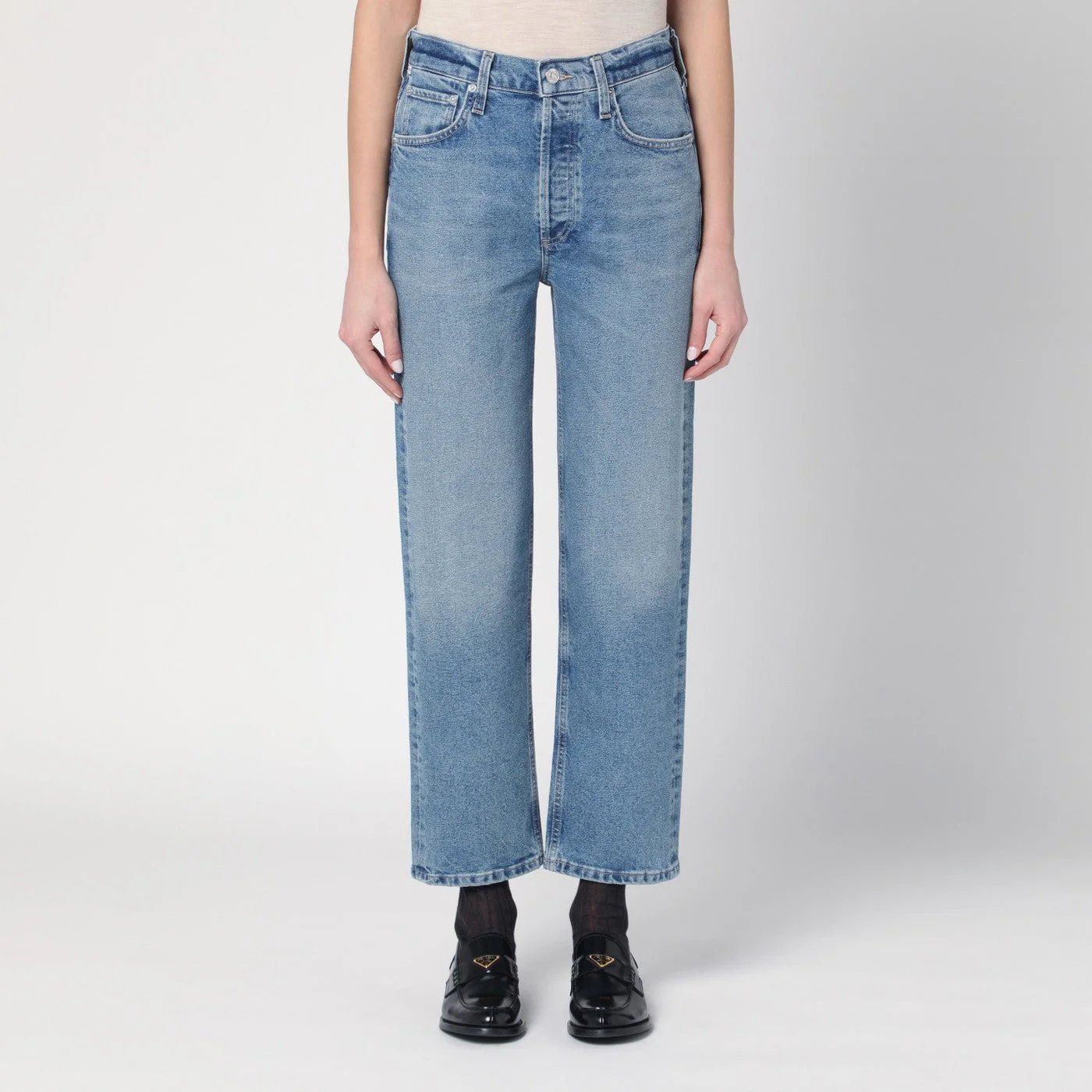 Light blue washed jeans - 1