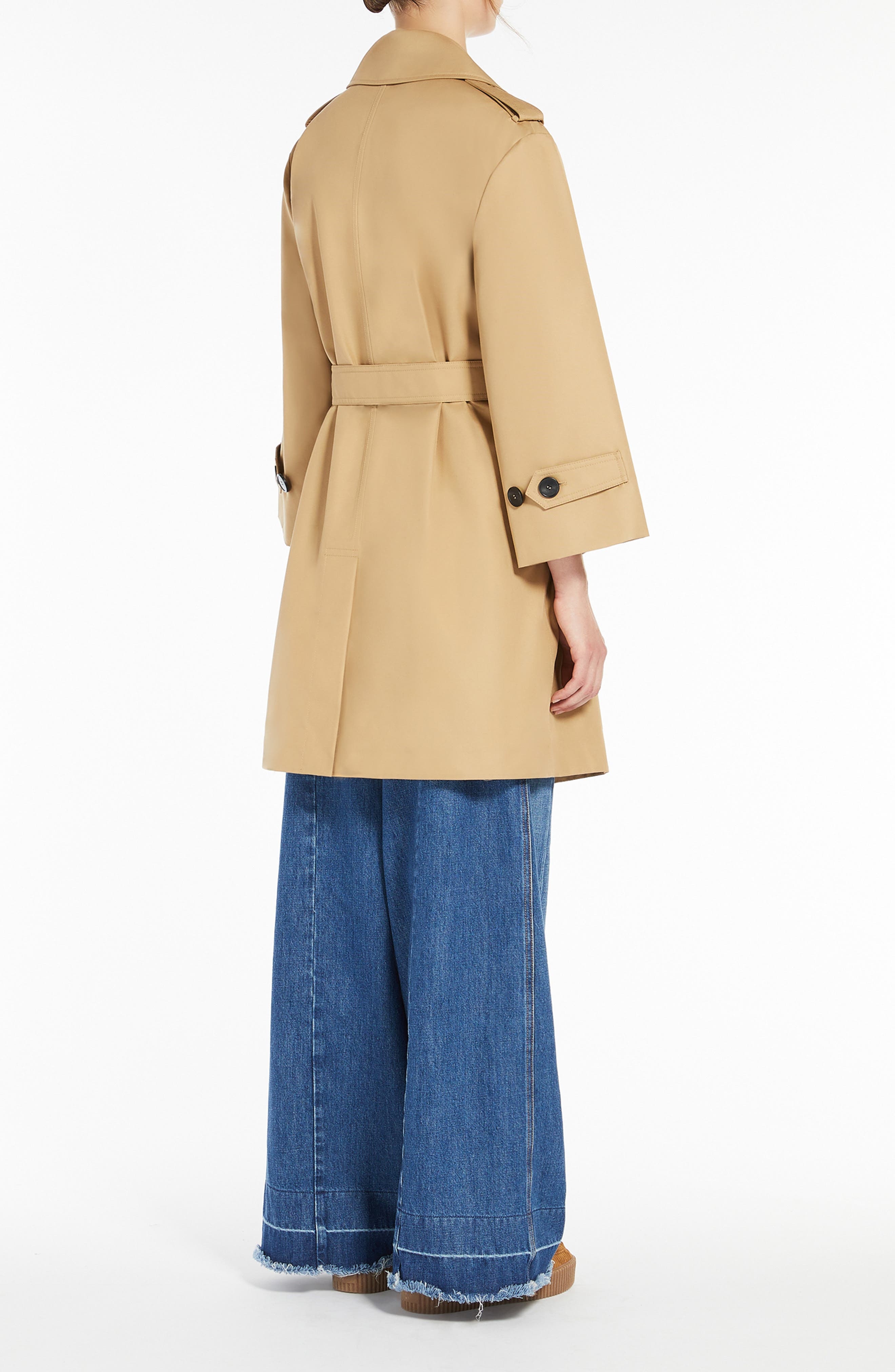 Weekend Max Mara Elodia Belted Trench Raincoat in Beige at Nordstrom - 2