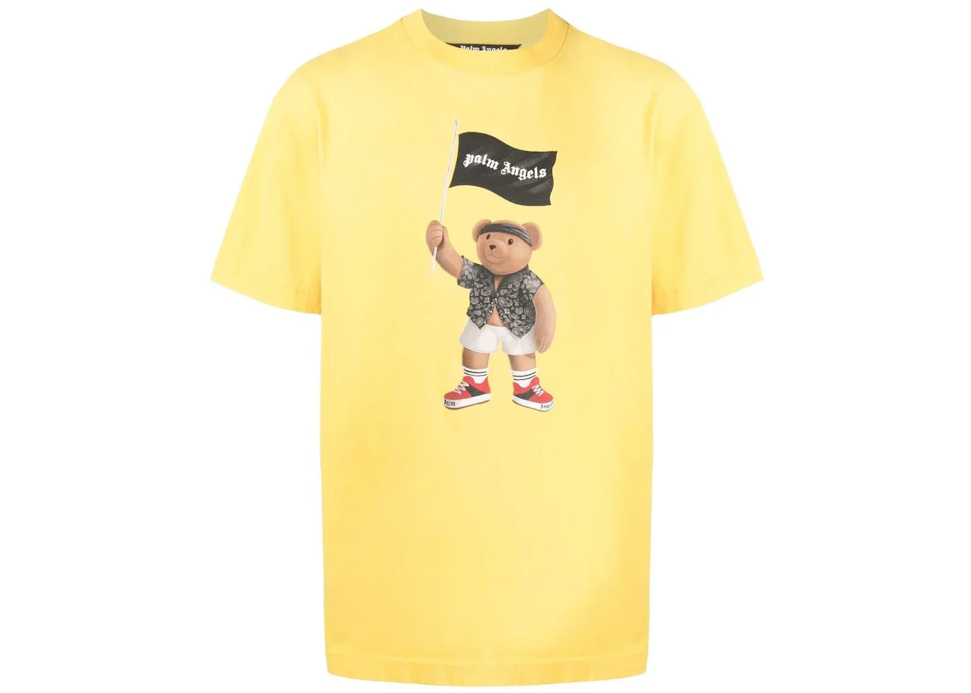 Palm Angels Pirate Teddy Bear T-shirt Yellow - 1