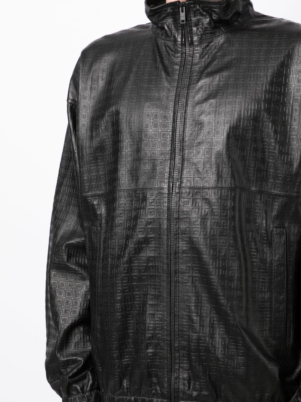 embossed-4G leather jacket - 5