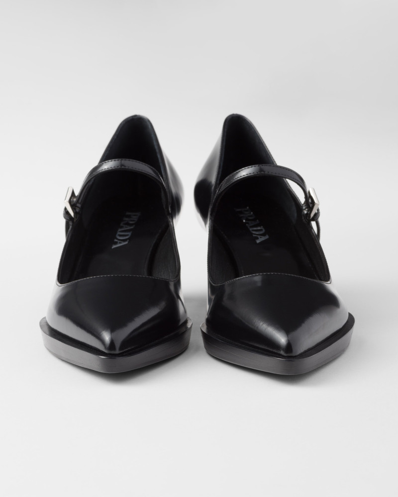 Brushed leather pumps 5