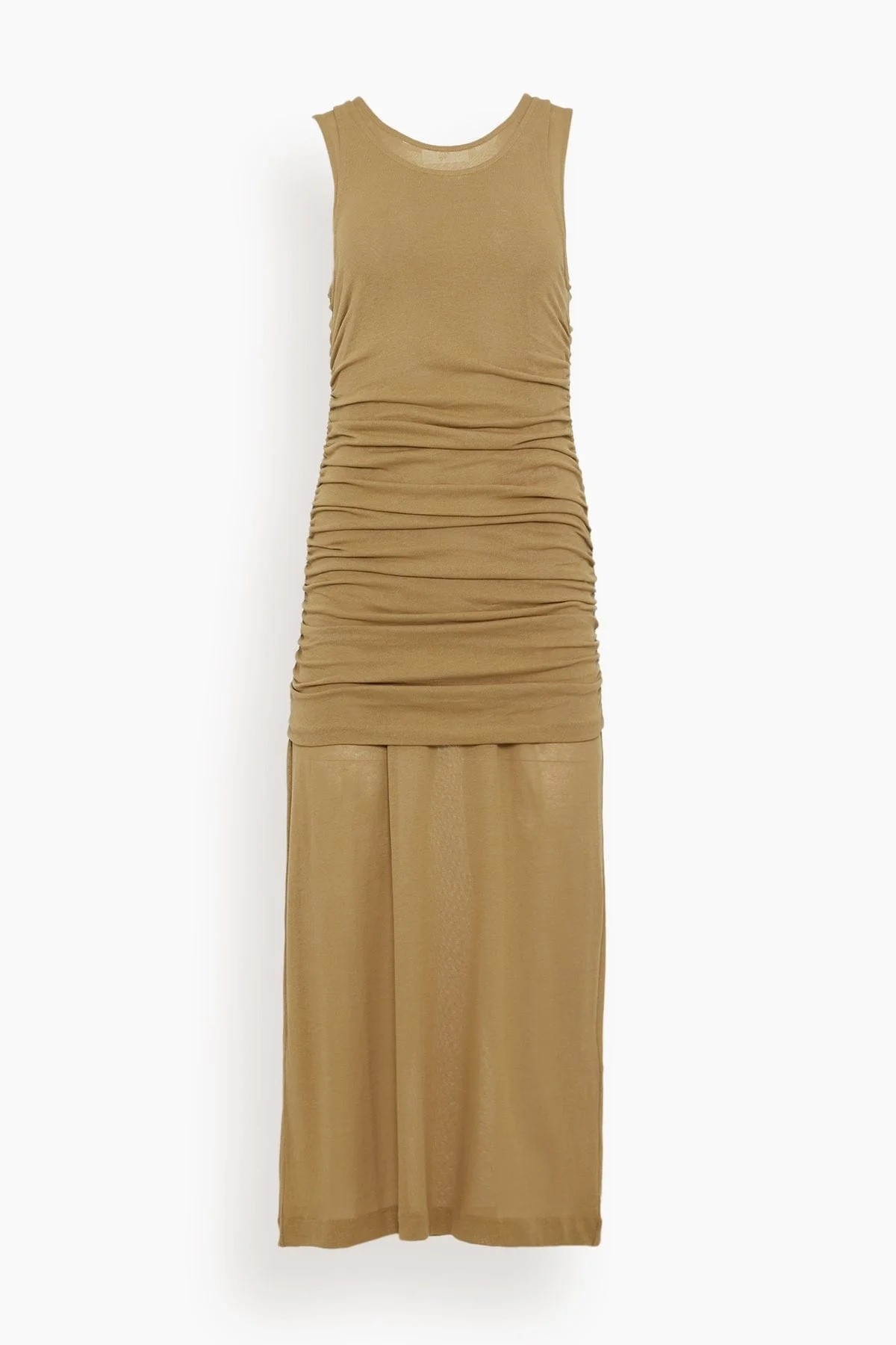Romana Layered Tank Dress in Biscotti - 1