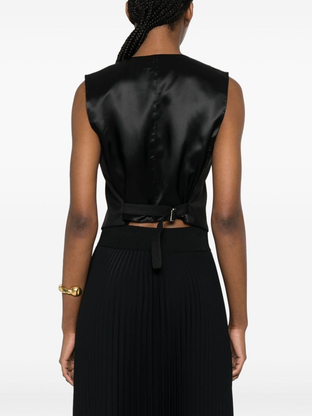 V-neck single-breasted waistcoat - 4