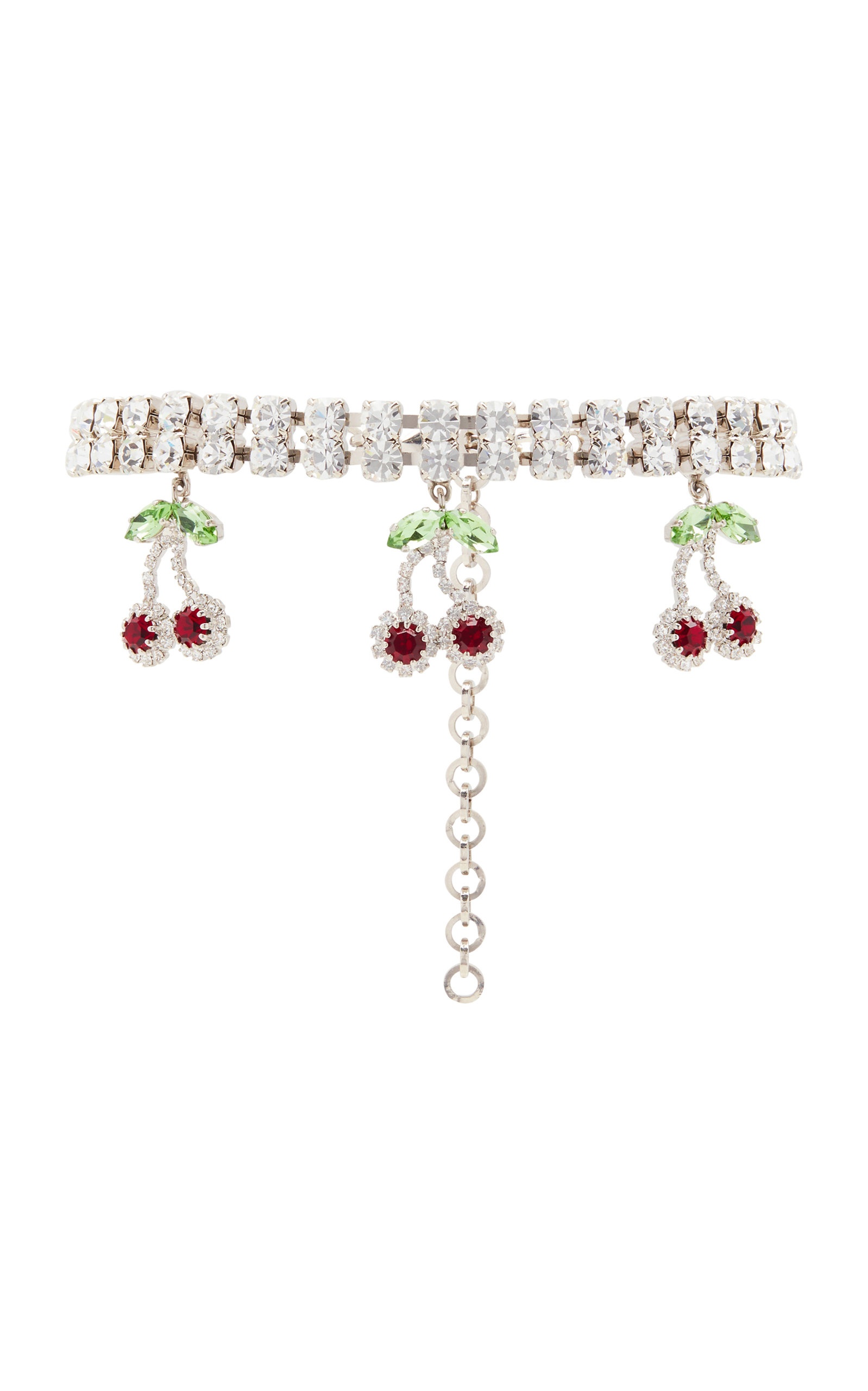 Cherry-Detailed Crystal Choker silver - 1