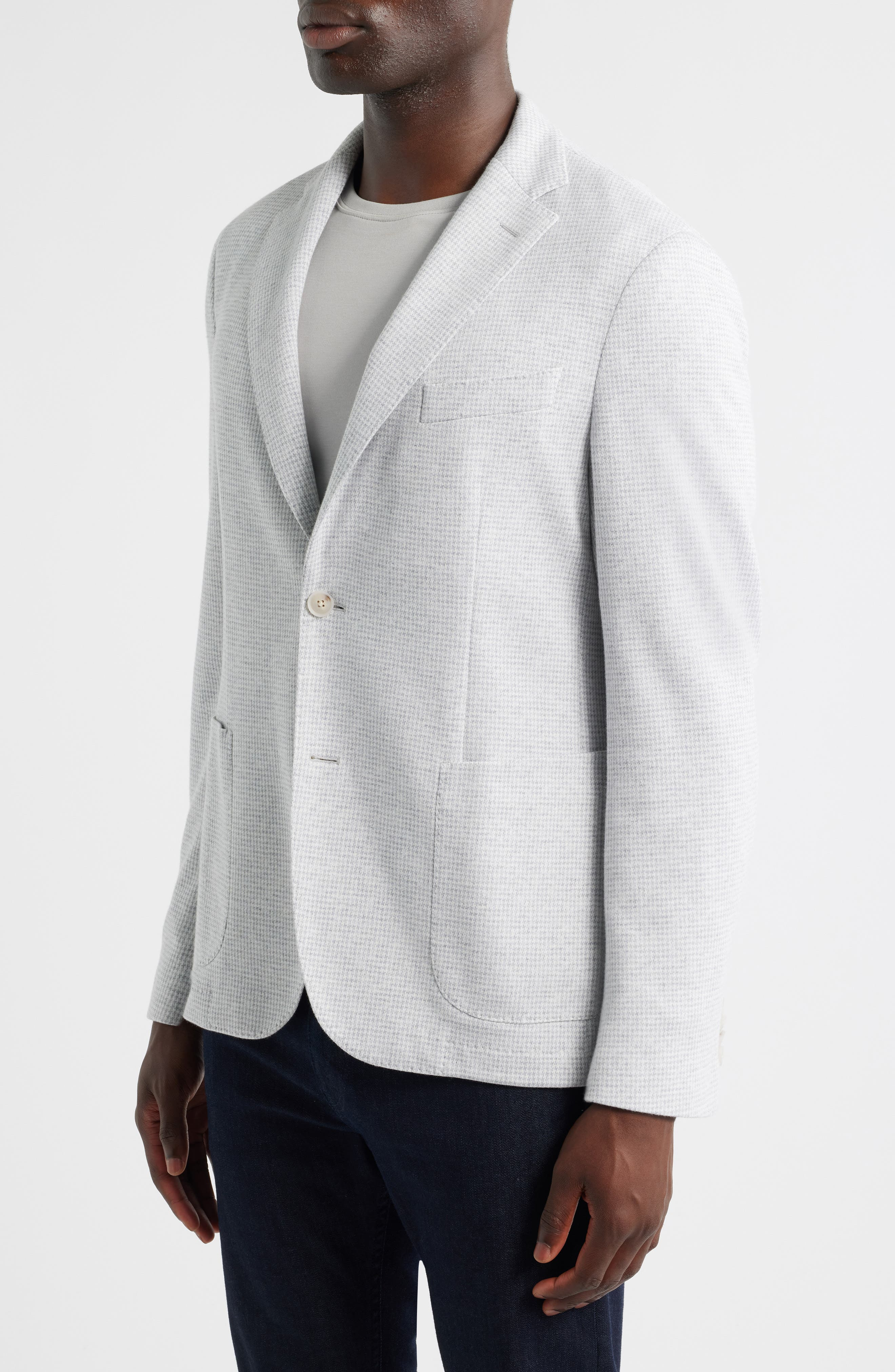 BOSS Hanry Cotton Blend Sport Coat in Silver at Nordstrom - 3