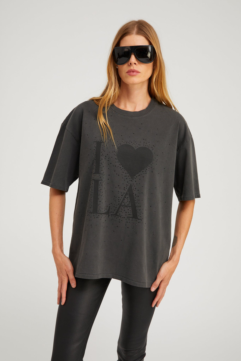 VINTAGE BLACK I LOVE LA TEE 1