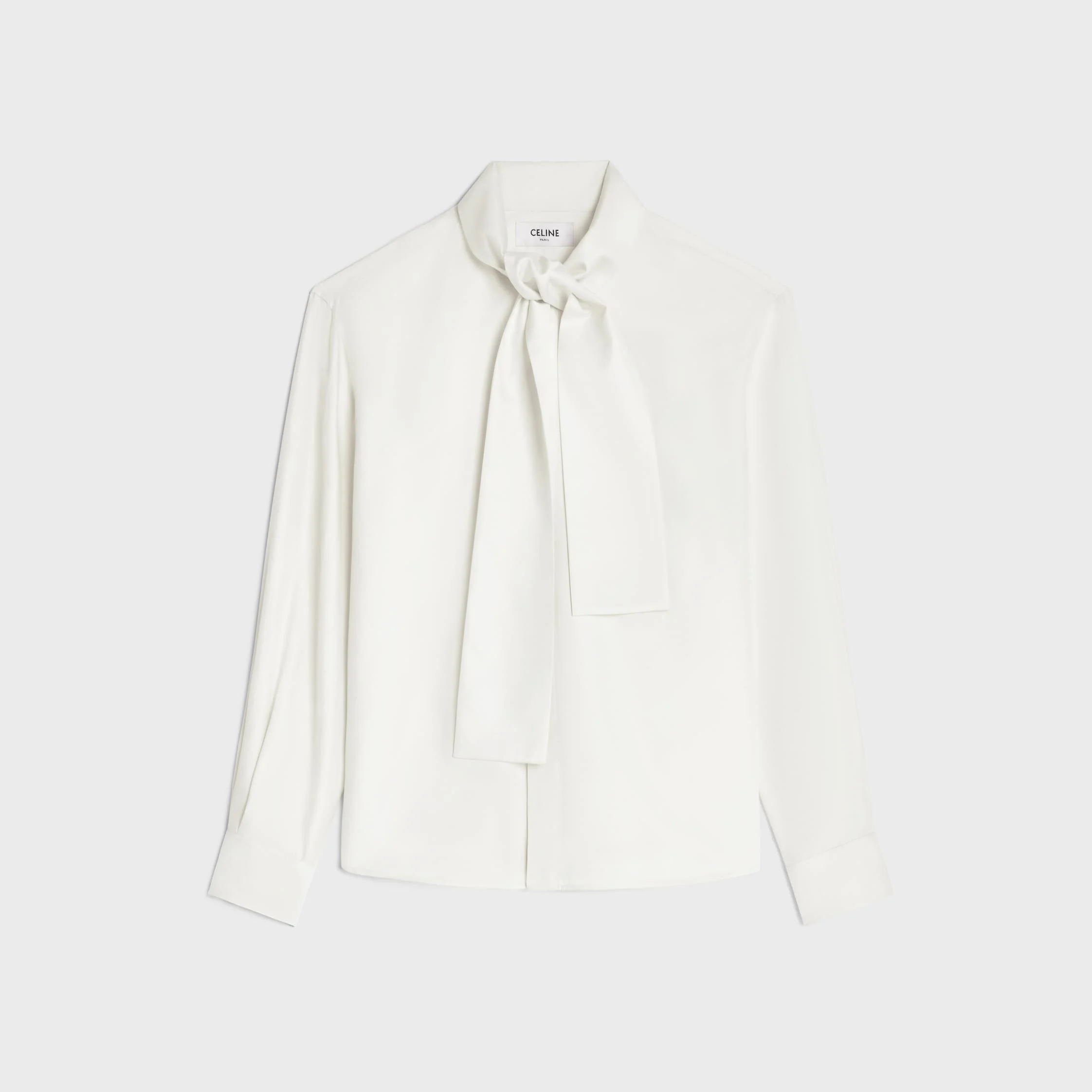 lavalliere shirt IN silk twill - 1