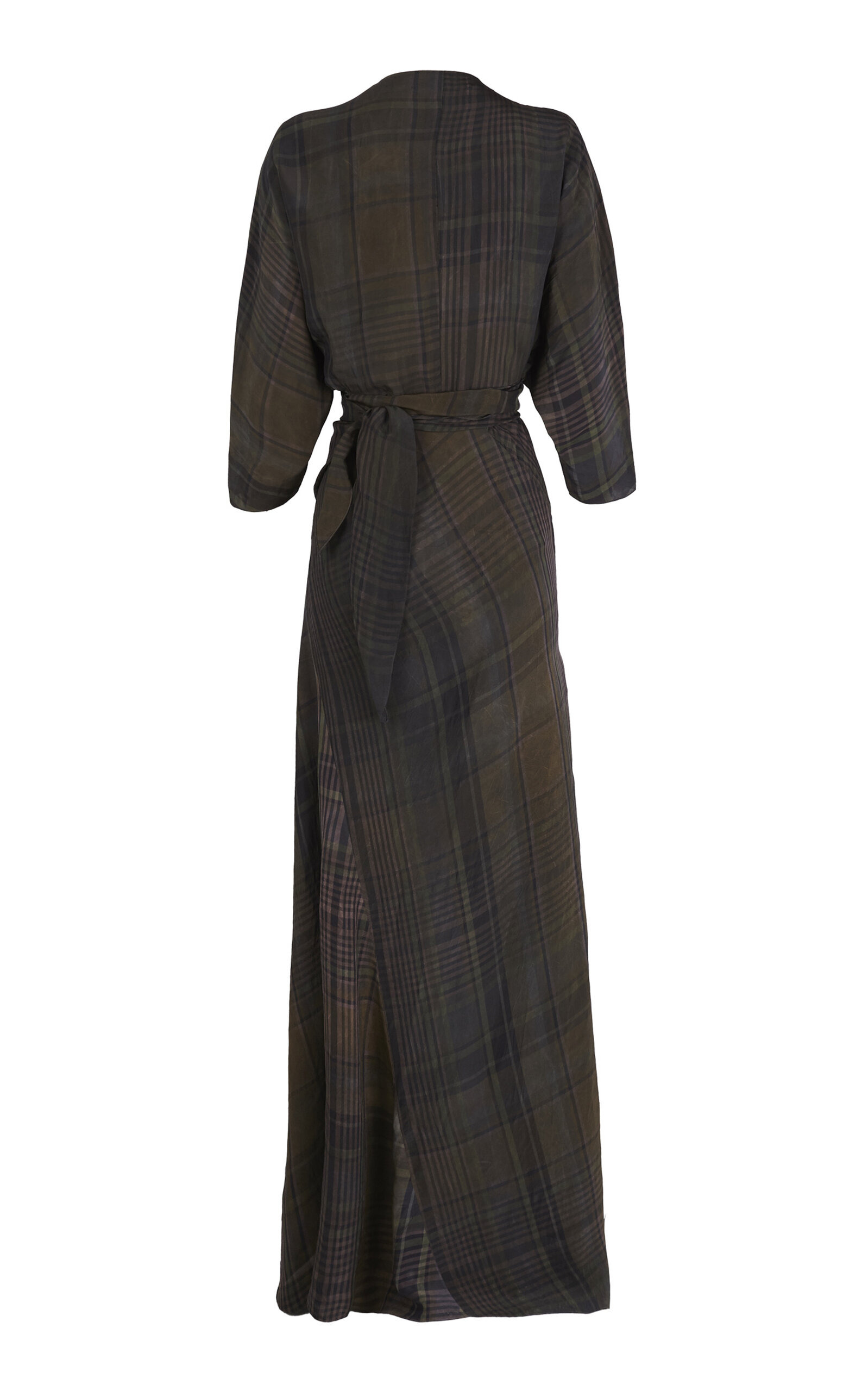 Agate Plaid Wrap Dress plaid - 7