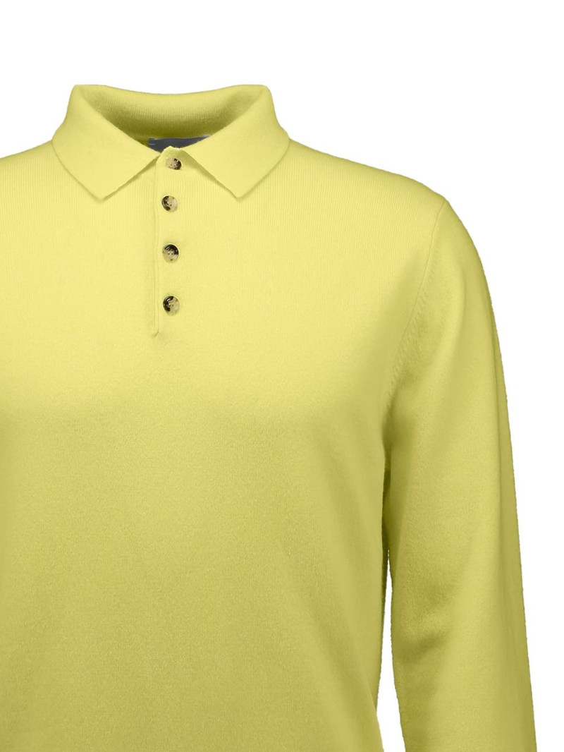 Allude buttoned polo sweater outlook