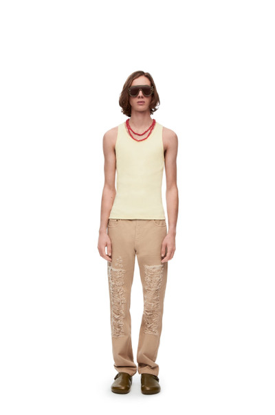 Loewe Ripped trousers in cotton outlook