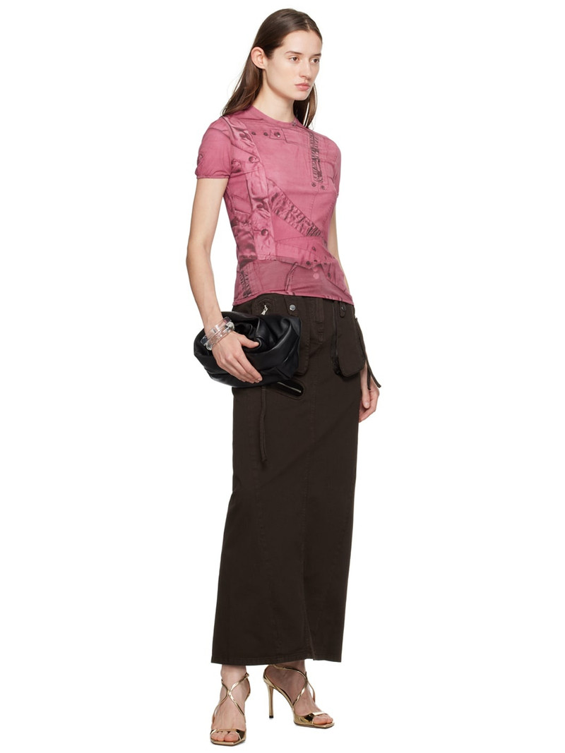 Blumarine Brown Pockets Maxi Skirt outlook