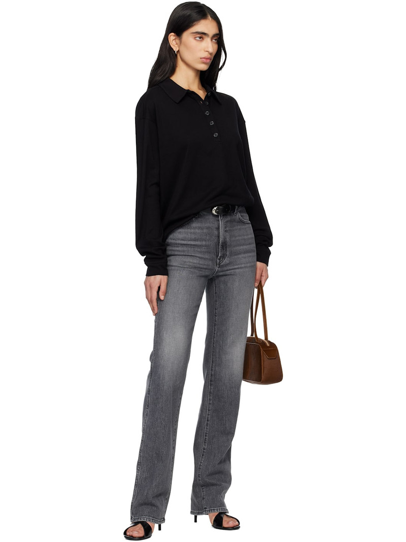 KHAITE Black Faithful Polo outlook