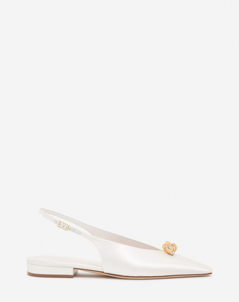 SATIN SWING SLINGBACK MULE WITH MELODY JEWEL 1