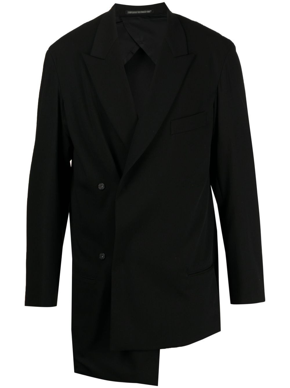 asymmetric double-breasted blazer - 1