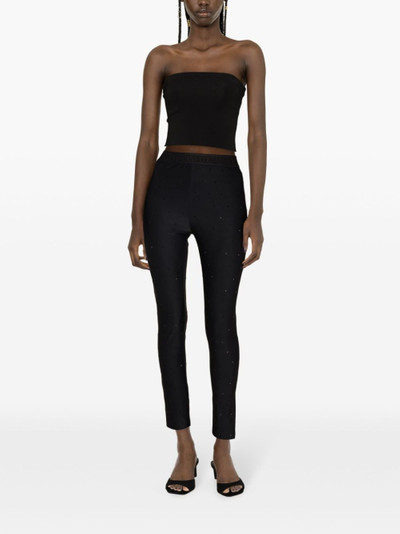 VERSACE JEANS COUTURE rhinestone-embellished cropped leggings outlook