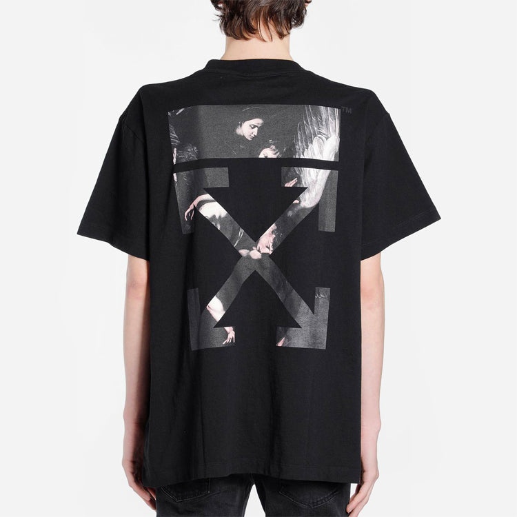 Off-White Painting Arrow Printing Short Sleeve Black OMAA038G20JER0031088 - 5