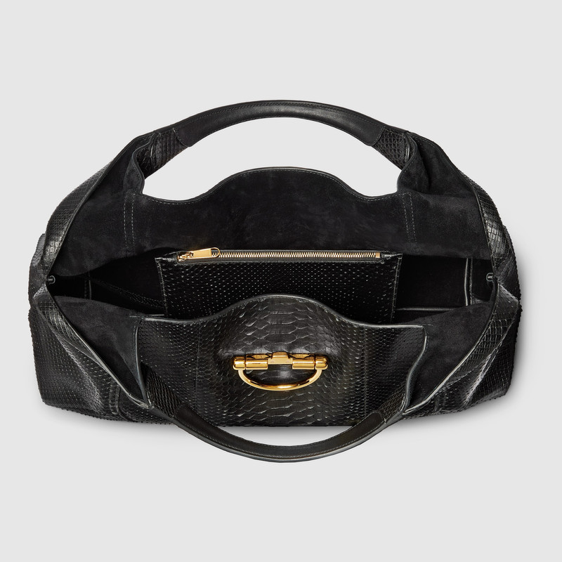Gucci Softbit python maxi shoulder bag 8