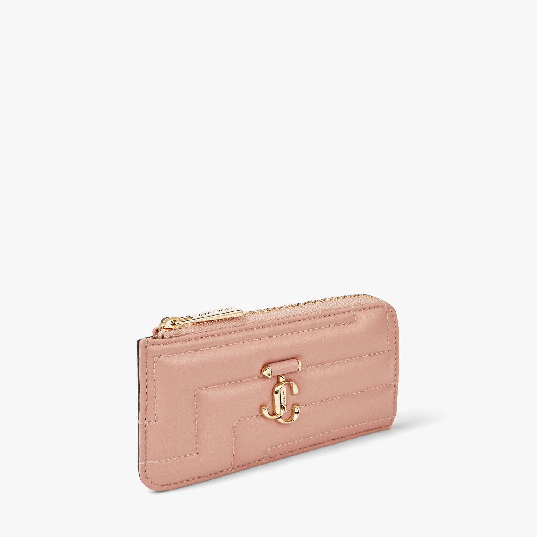 Lise-Z Avenue
Ballet Pink Quilted Nappa Leather Card Holder with JC Emblem - 2
