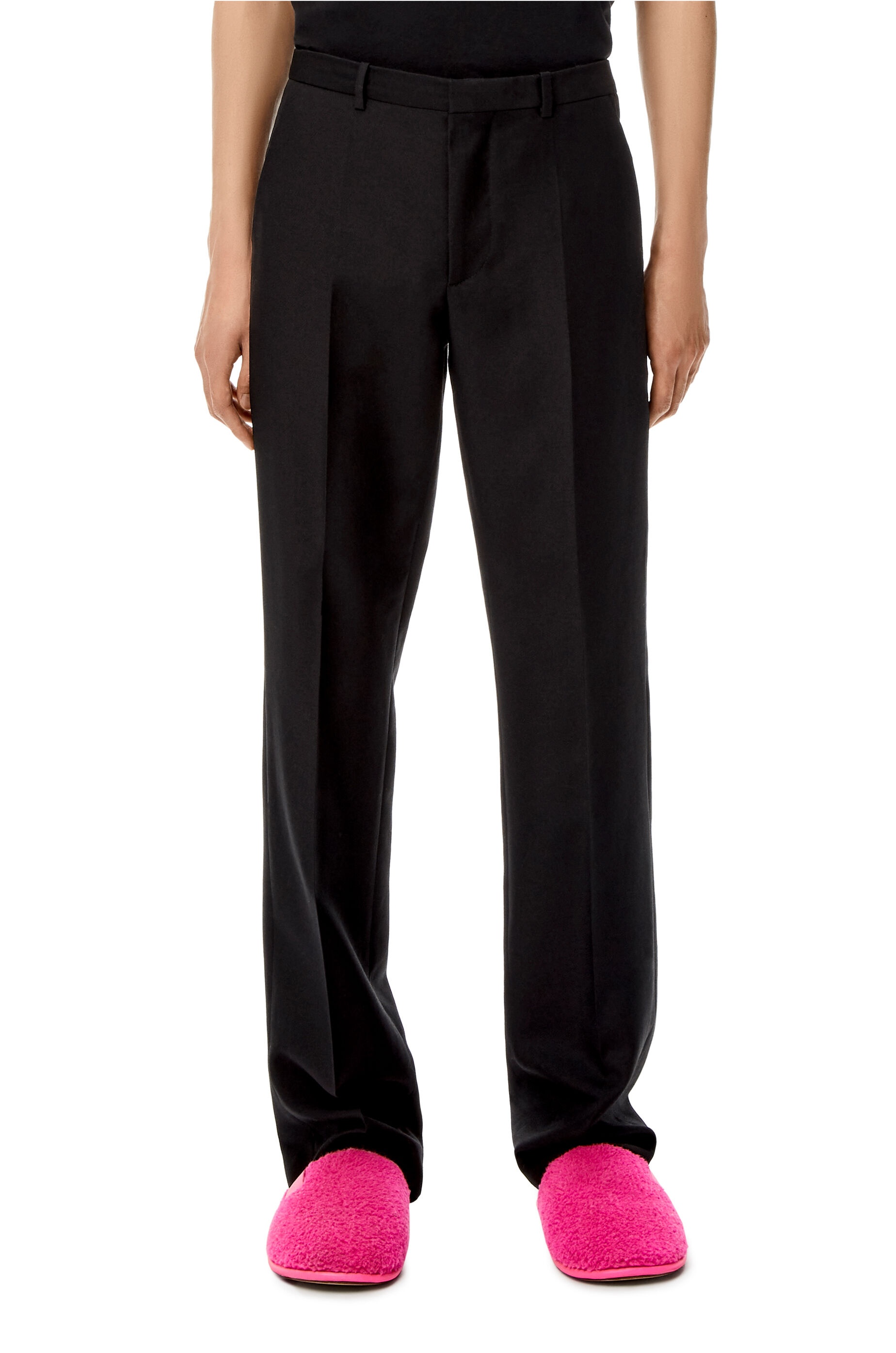 Slim trousers in wool and cotton - 3