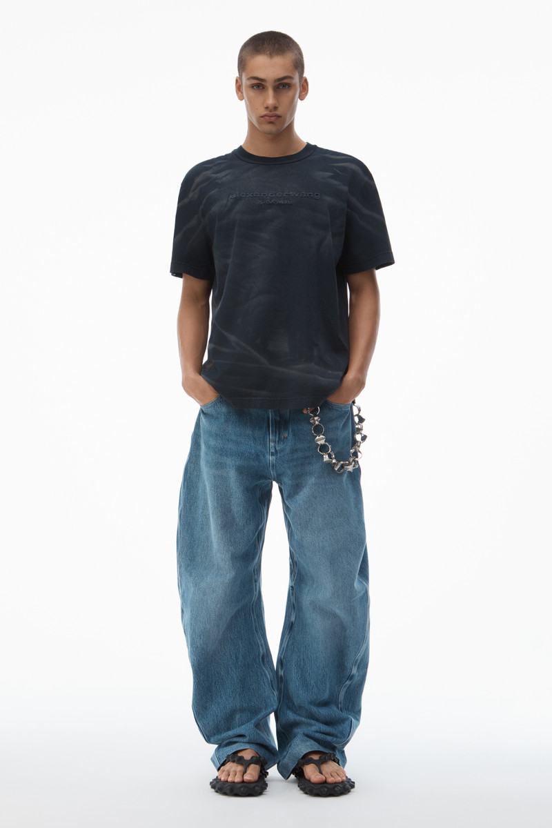 Alexander Wang Unisex Logo Tee in Cotton Jersey outlook