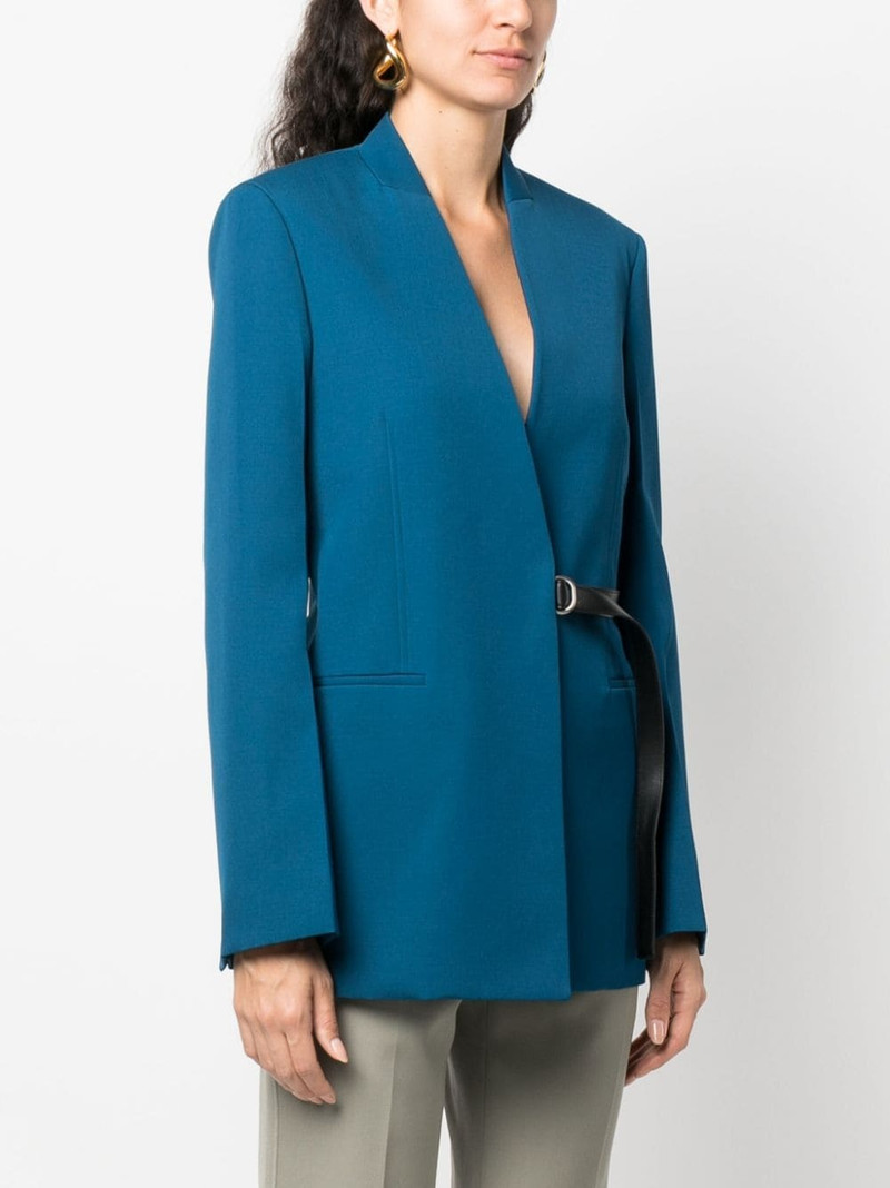 tailored belted single-breasted blazer 3
