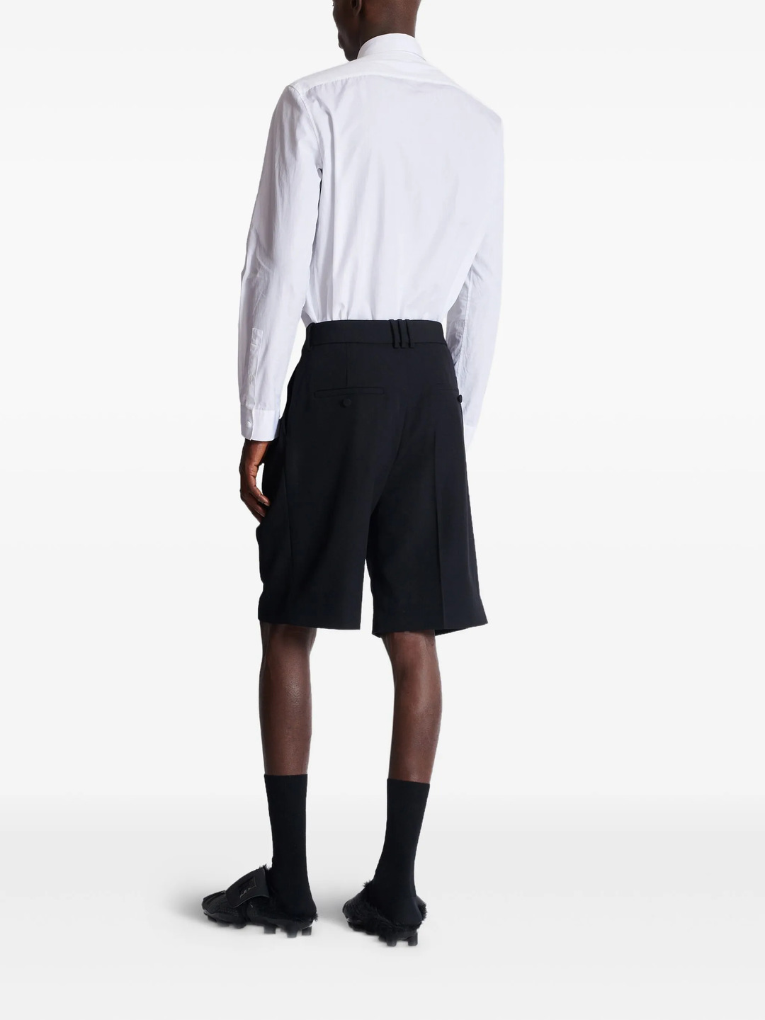 Pleated Bermuda Pants - 4