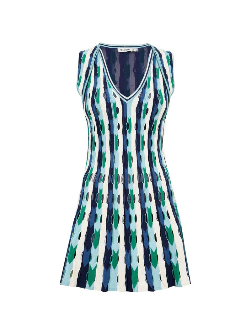 Langley pointelle-knit mini dress 1
