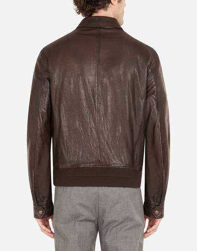 Dolce & Gabbana Washed leather jacket outlook