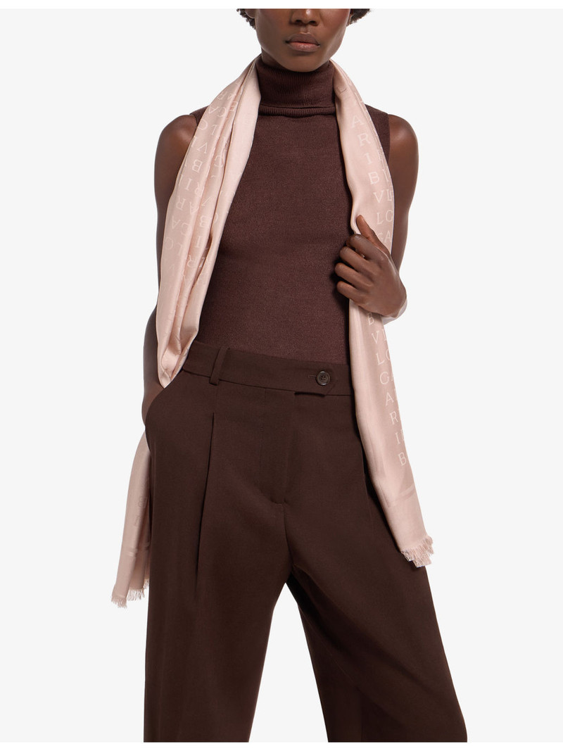 Lettere Maxi Light Silk Stole Scarf 3