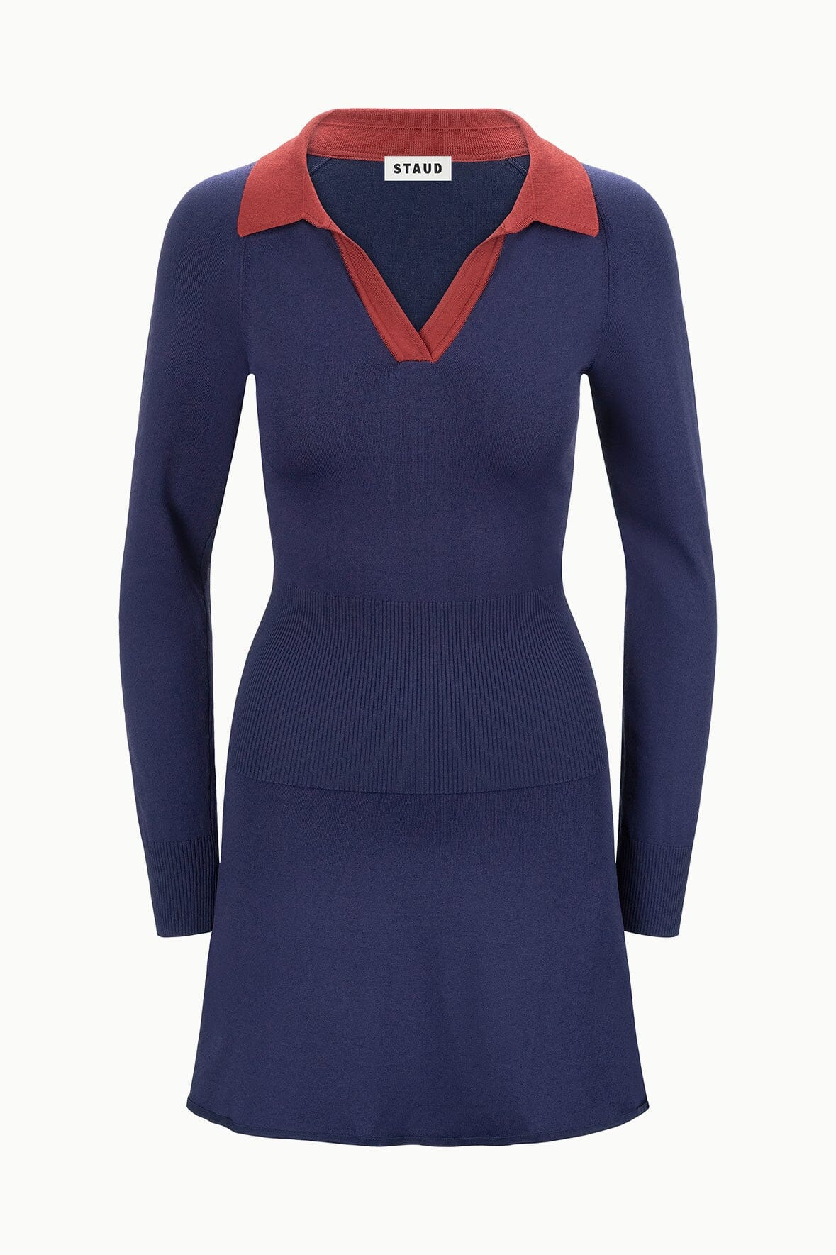 STAUD GENE DRESS NAVY SANGRIA - 1