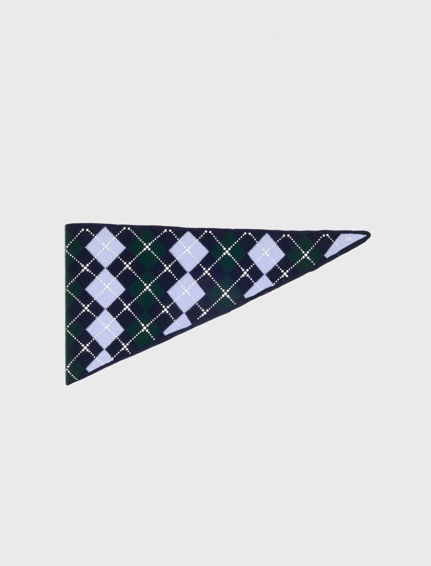 Wool argyle triangle scarf - 1