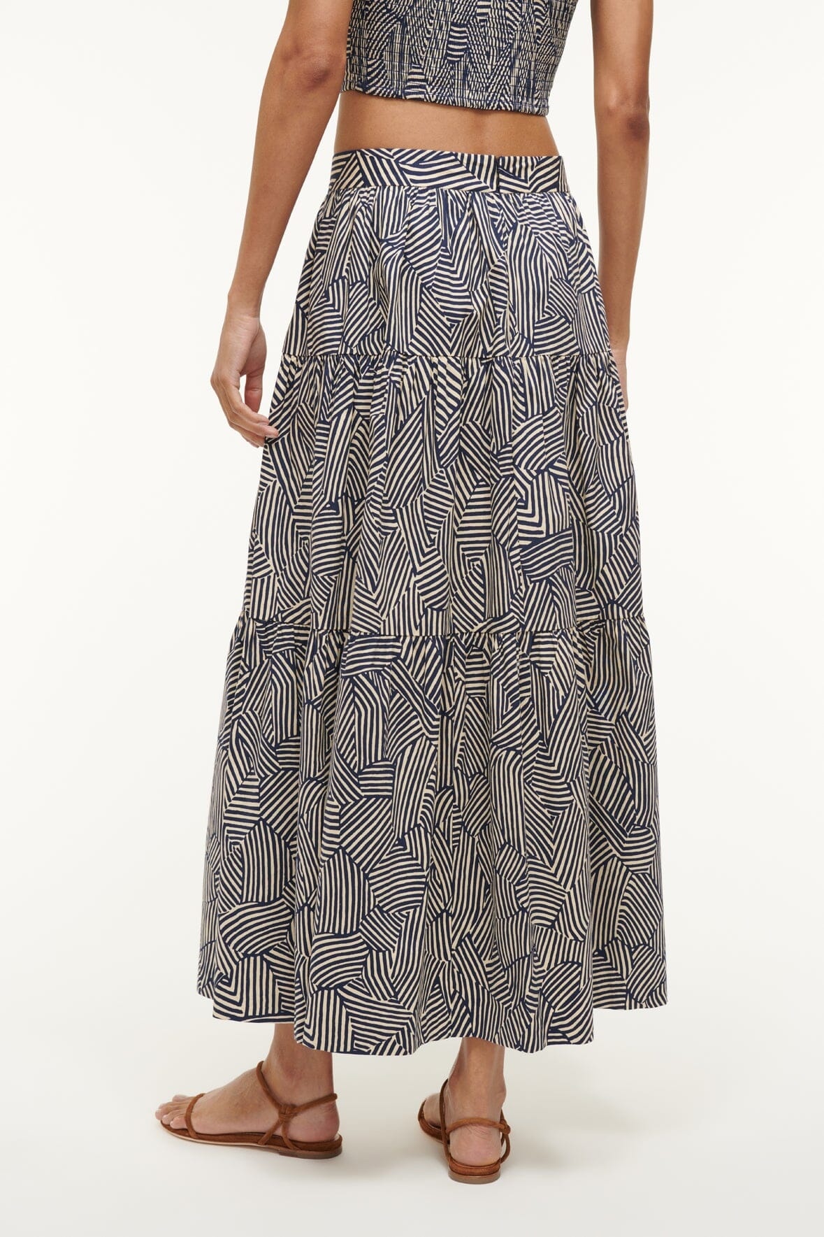 STAUD SEA SKIRT NAVY MOSAIC - 4