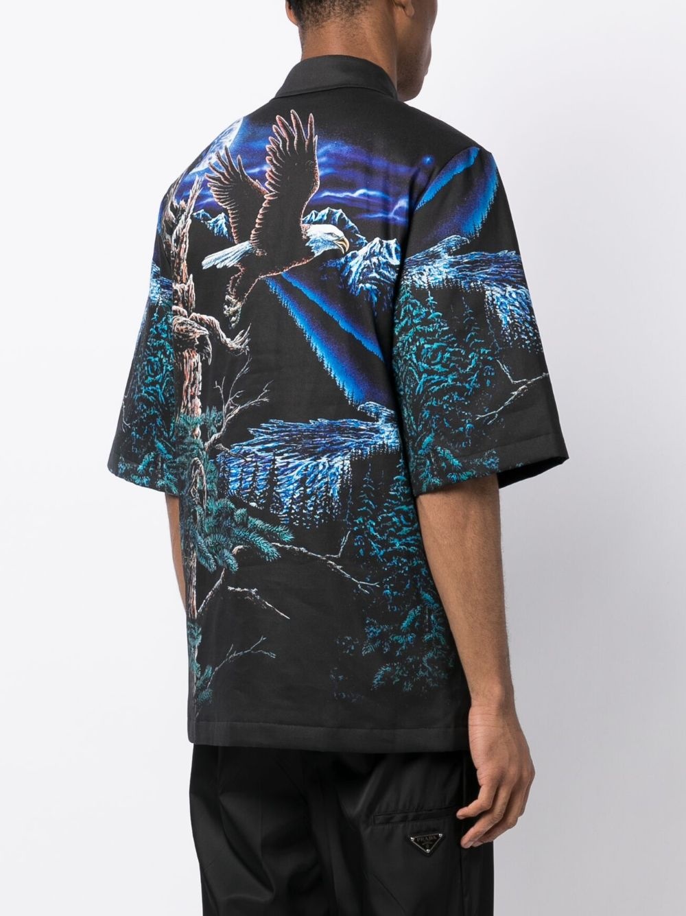 National-print short-sleeve shirt - 4