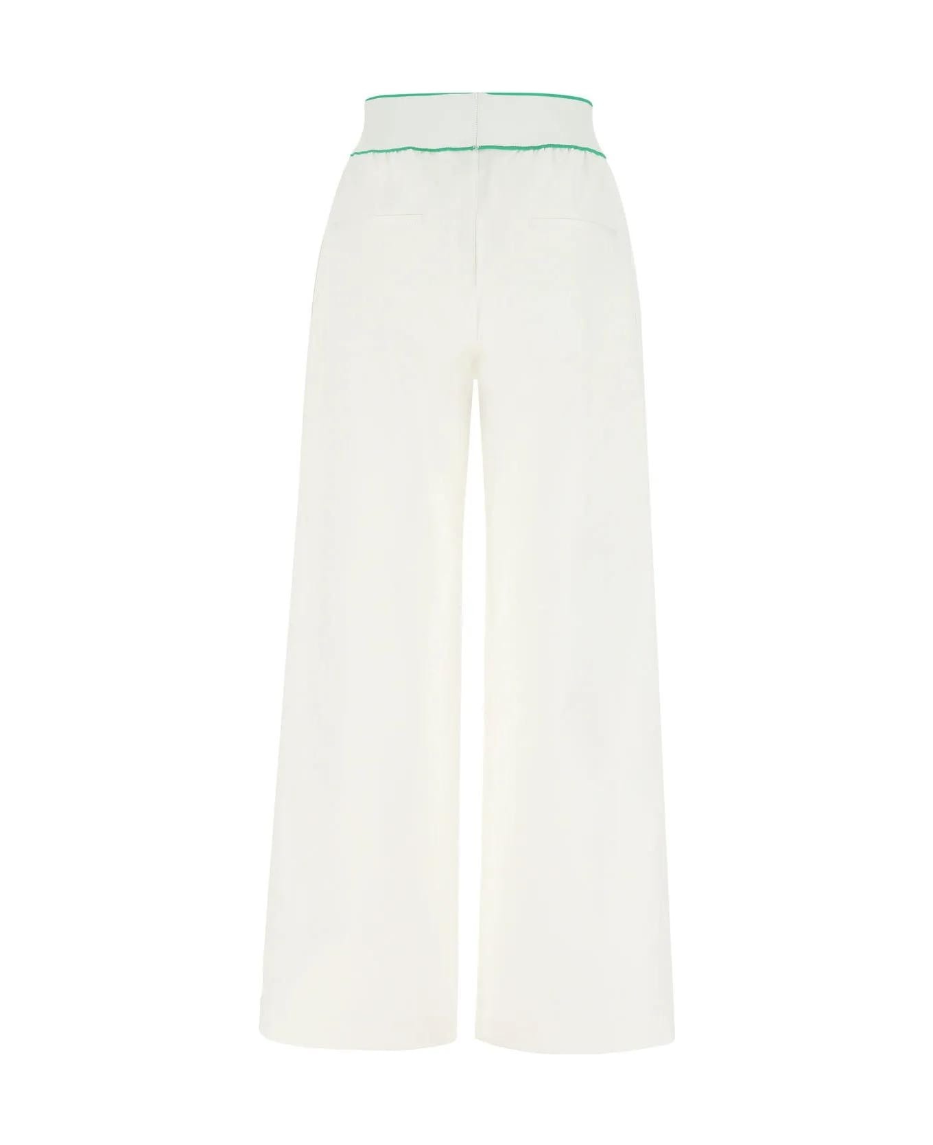 White Cotton Wide-leg Pant - 2