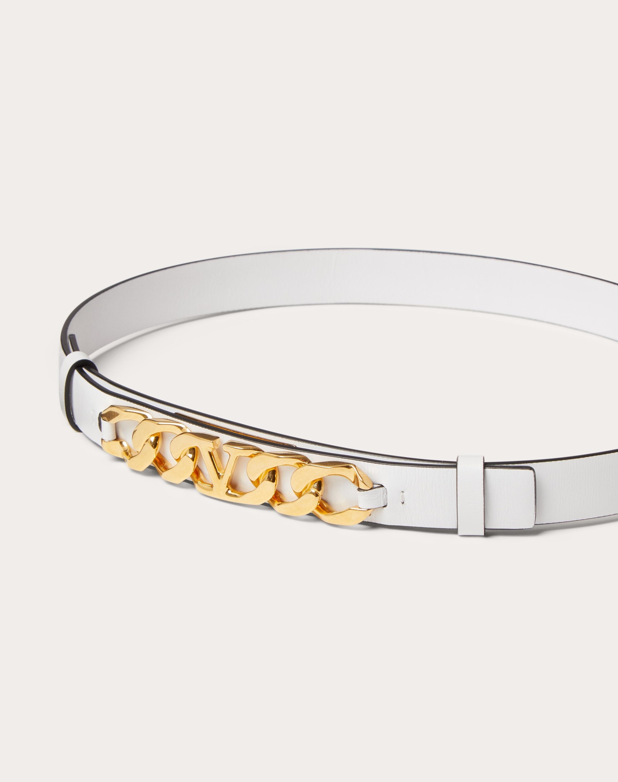 VLOGO CHAIN SHINY CALFSKIN BELT 20 MM - 4