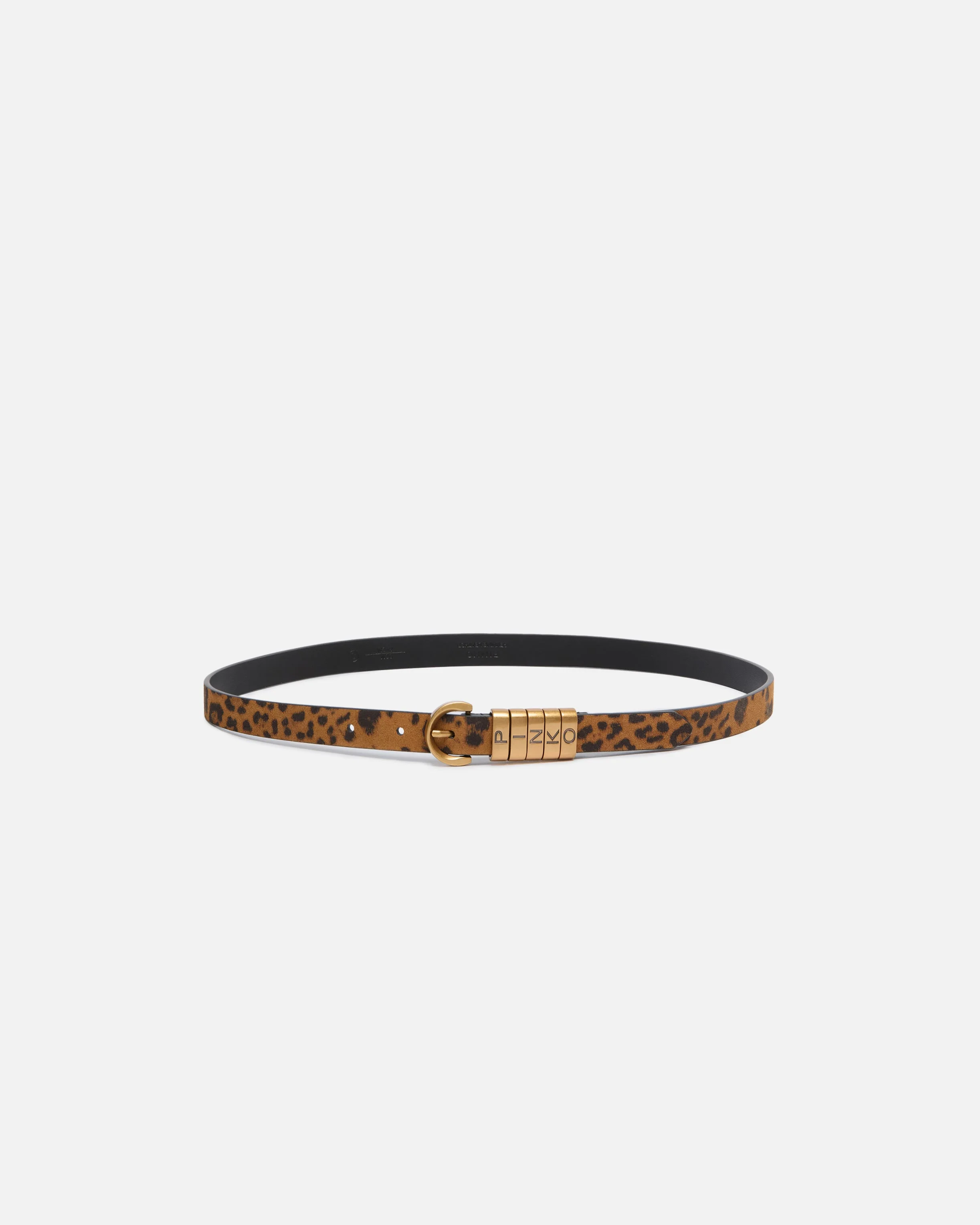 SUEDE BELT WITH LEOPARD PRINT, 2CM - 1
