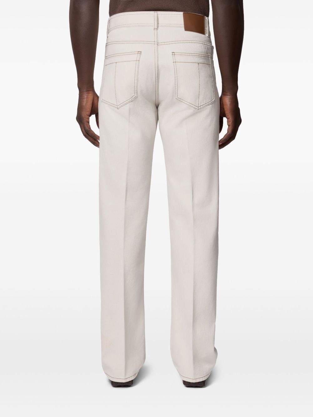 pressed-crease jeans - 4