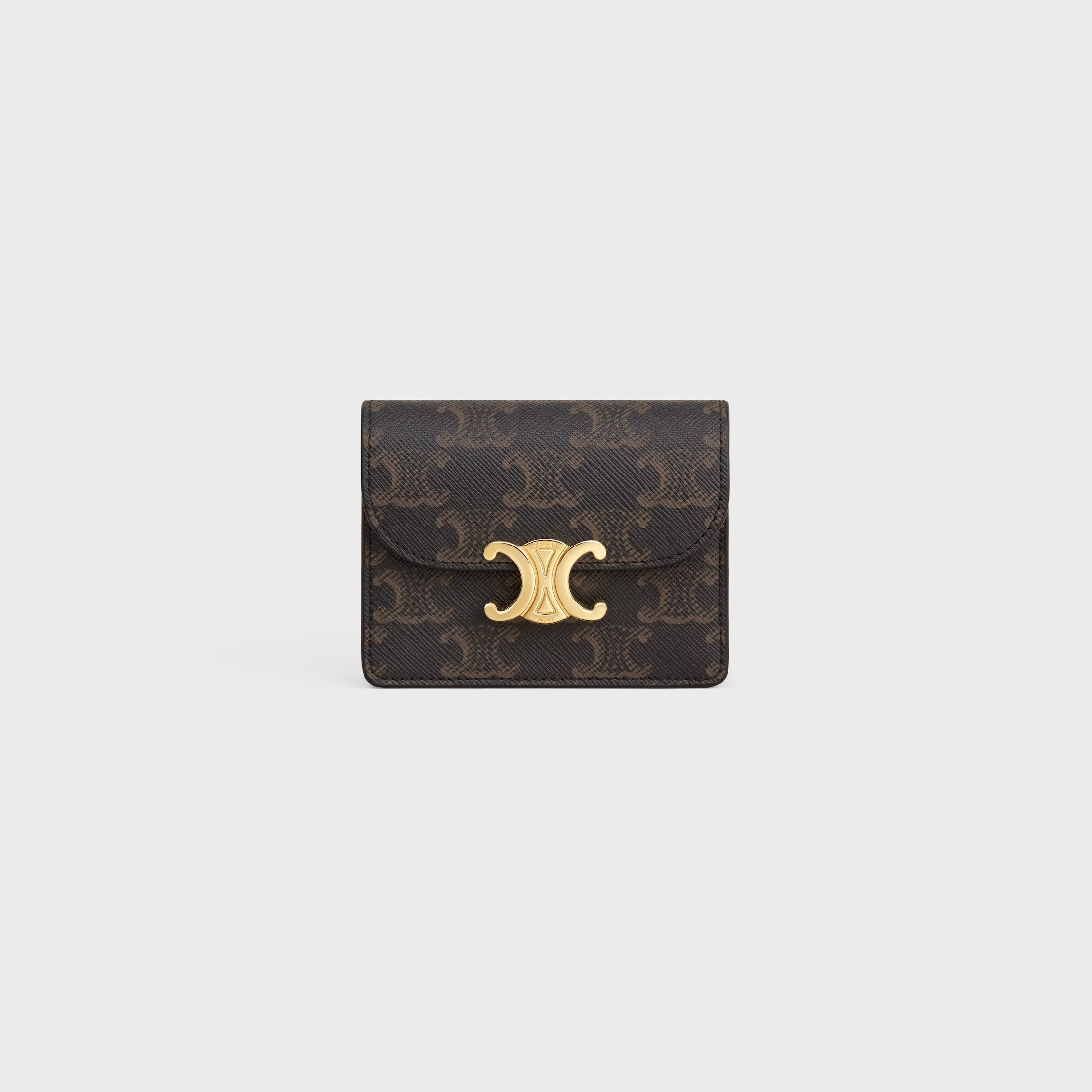 BUSINESS CARD HOLDER TRIOMPHE in Triomphe Canvas AND Lambskin - 1