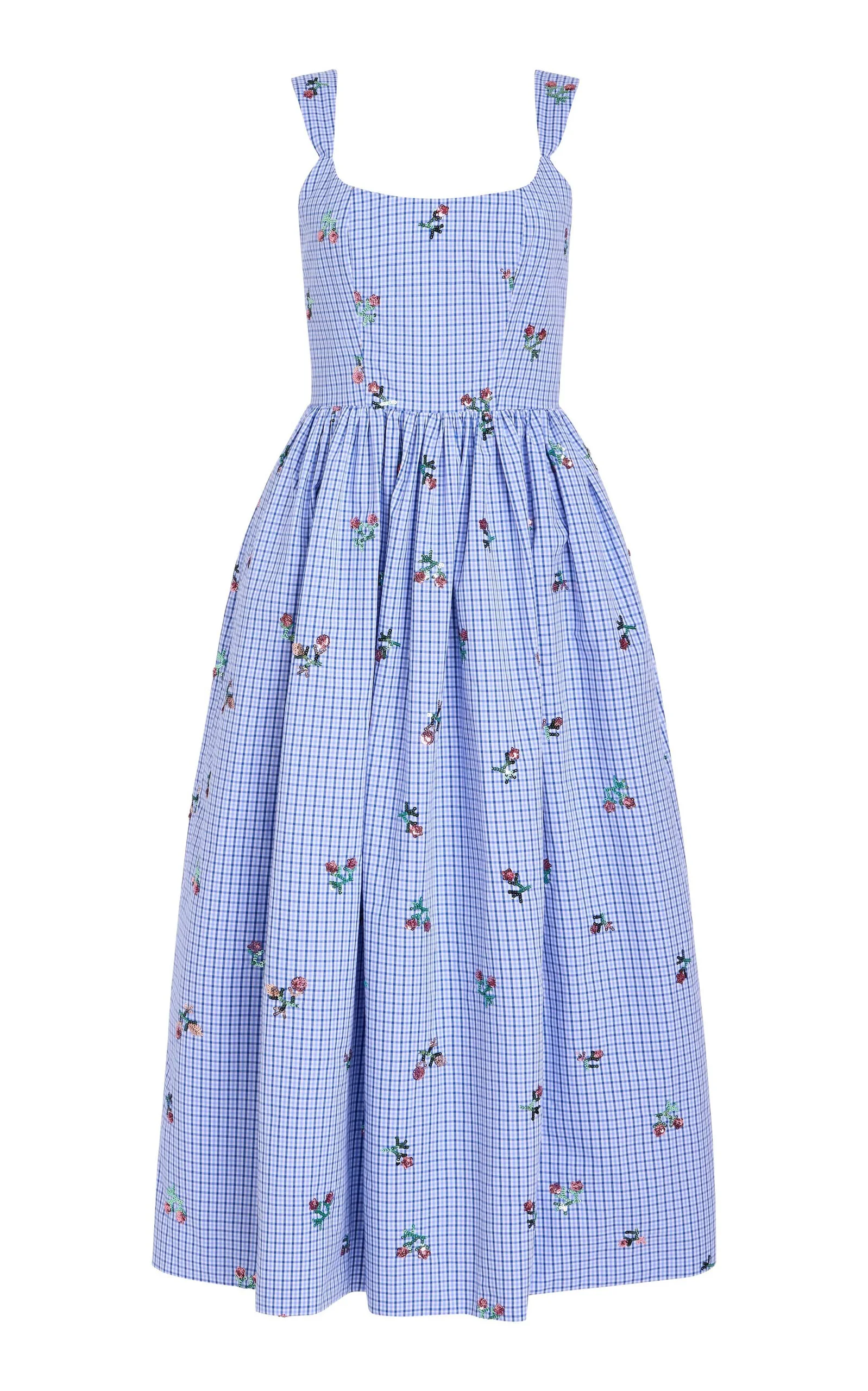 Nara Sequined Cotton Midi Dress - 1