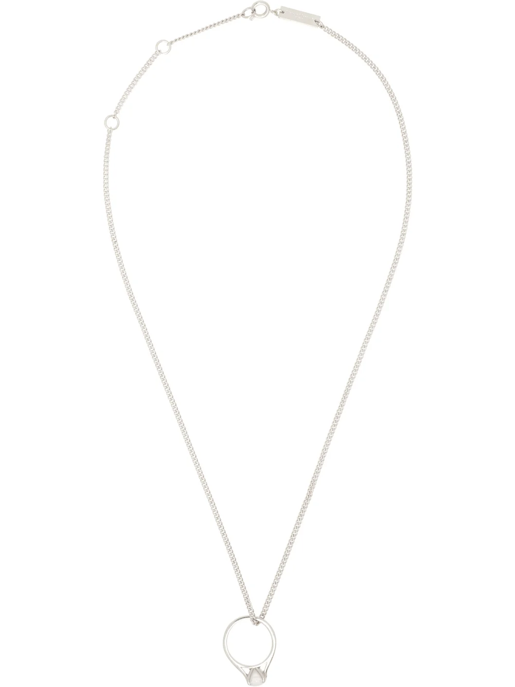 Antiqued Wax Solitaire Necklace - 1