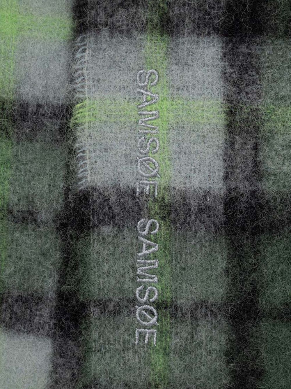 logo-embroidered scarf - 2