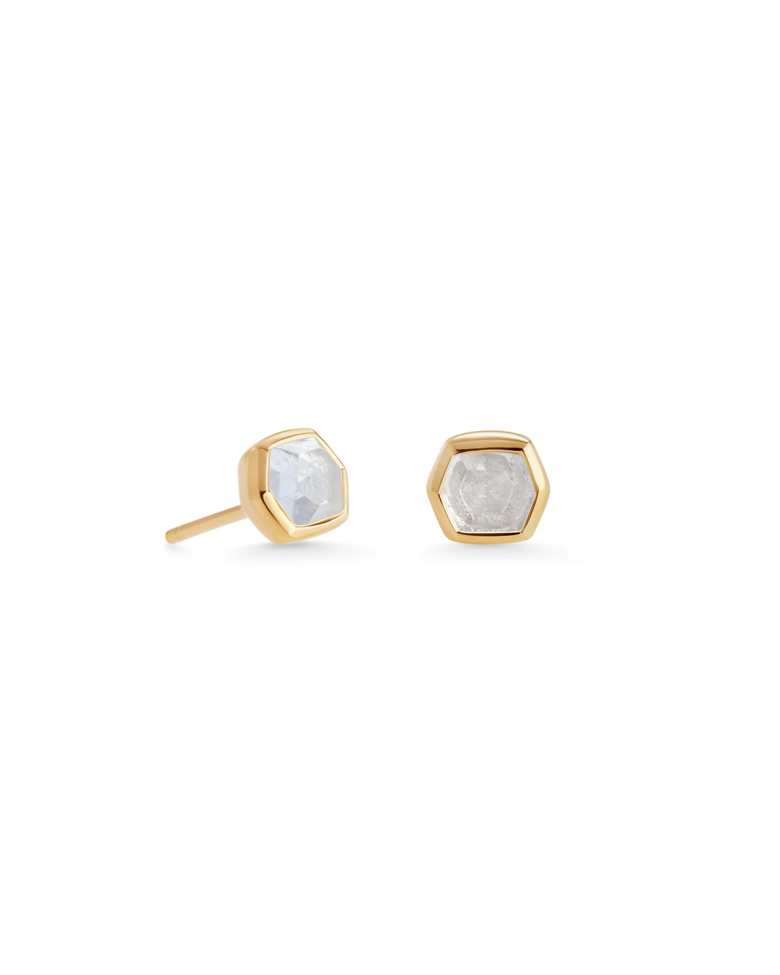 Davie 18k Gold Vermeil April Stud Earrings - 1