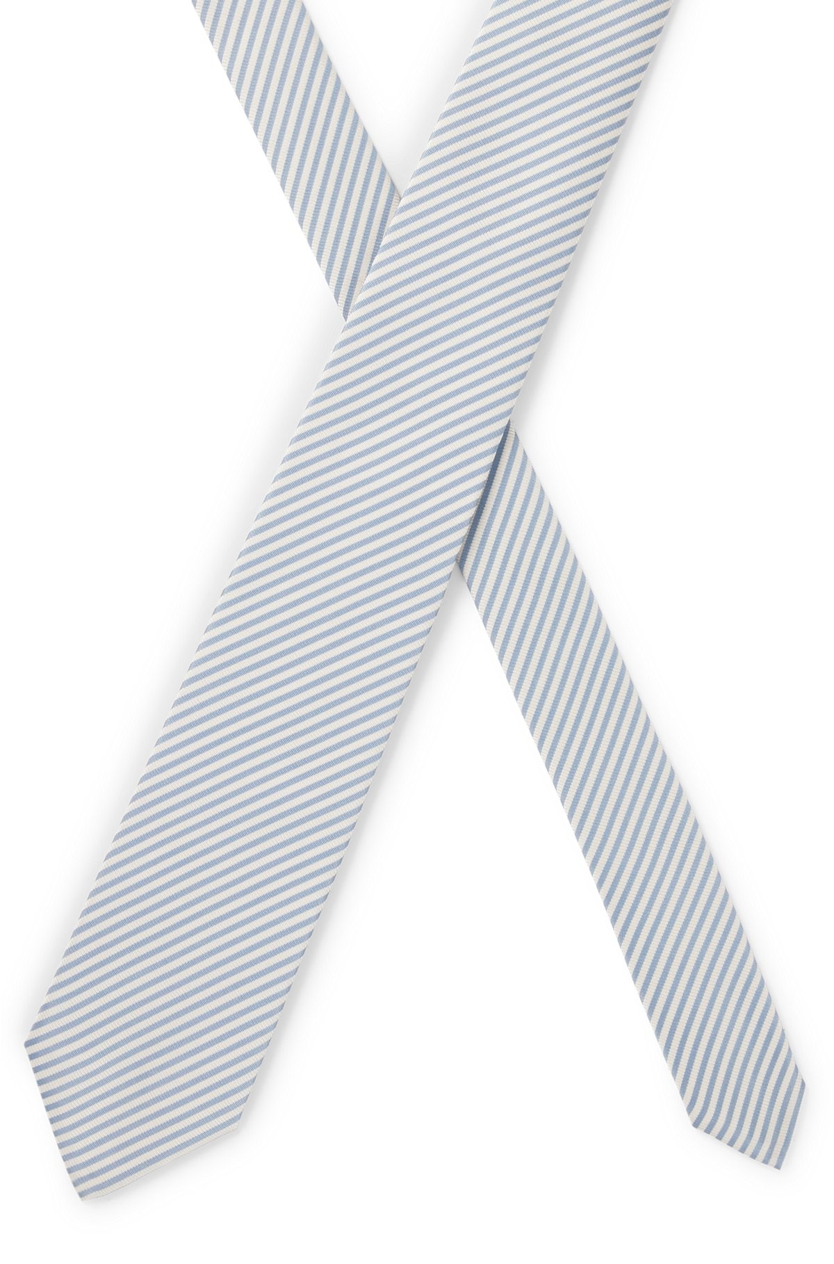 ITALIAN-SILK TIE WITH DIAGONAL STRIPE - 4