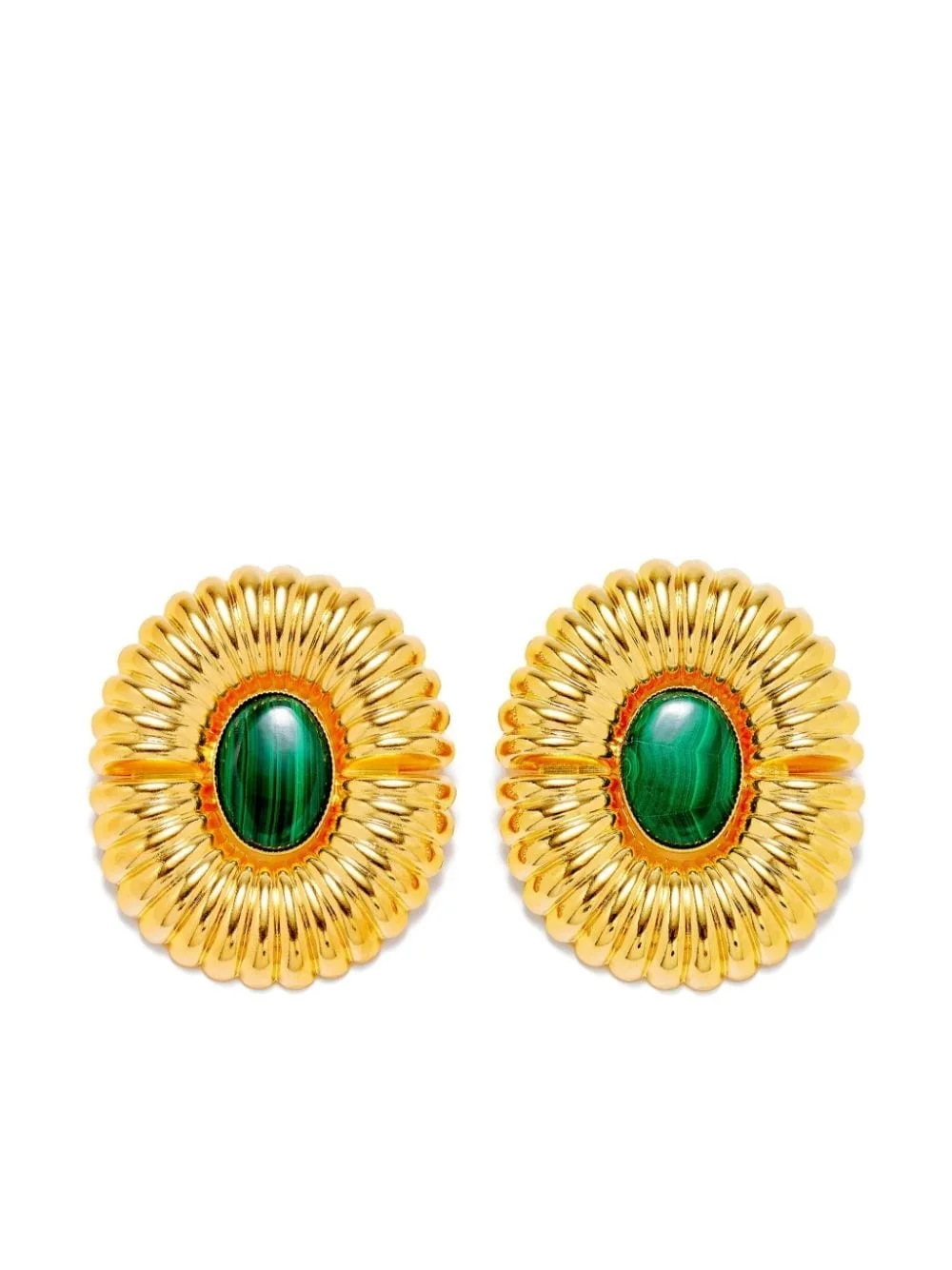 embossed stud earrings - 1