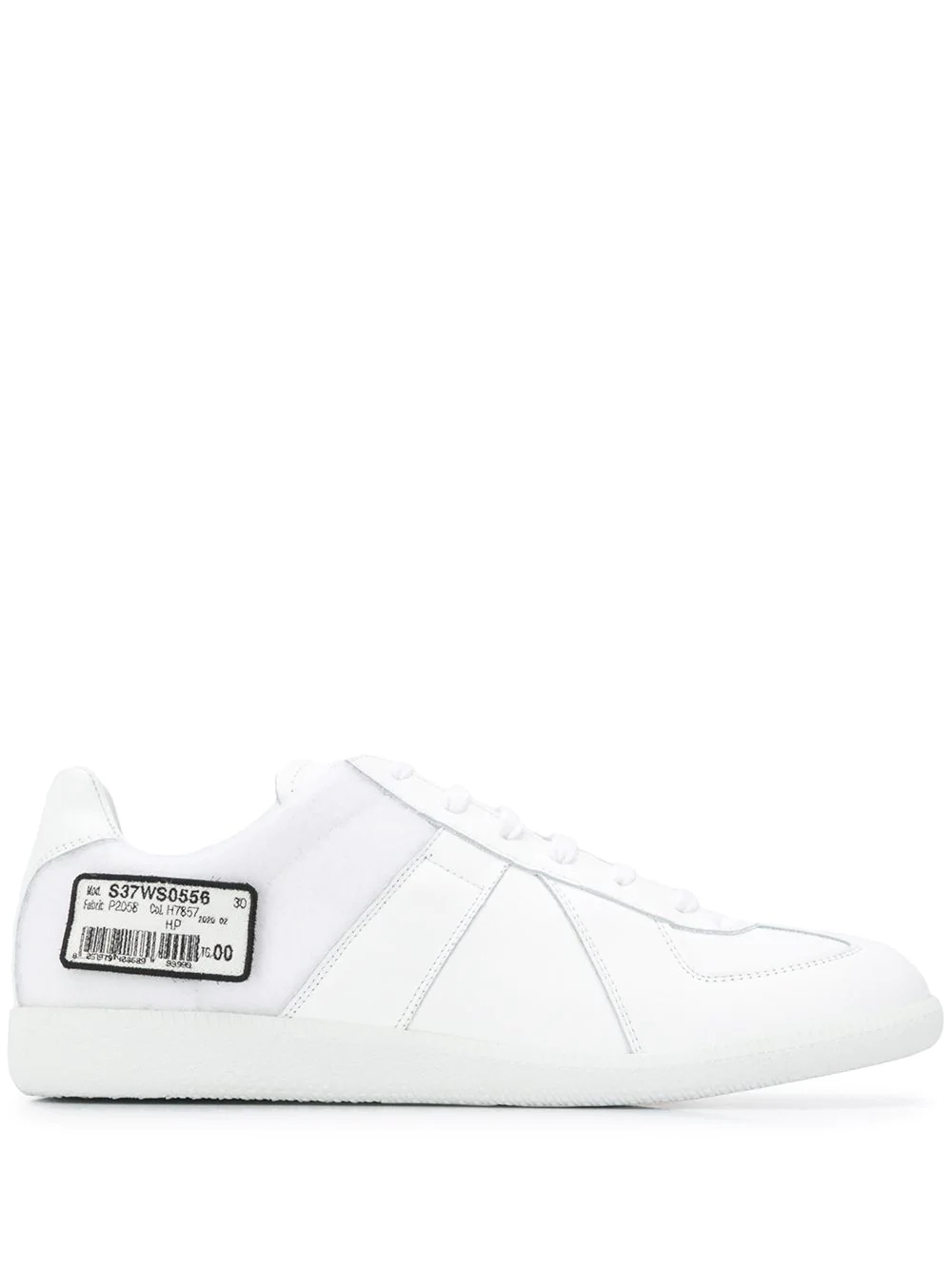 removable-barcode low-top sneakers - 1