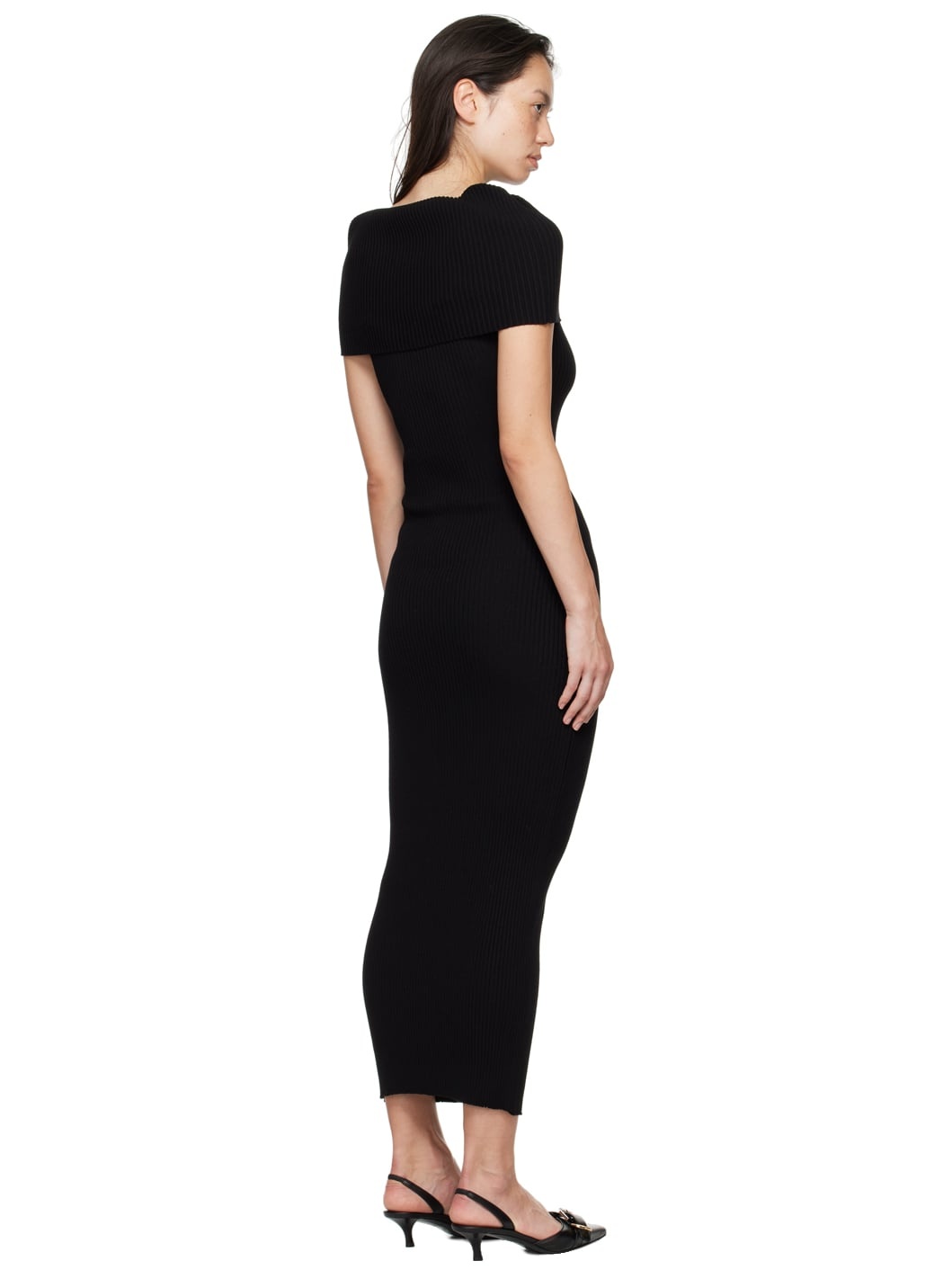 Black Twist Maxi Dress - 3
