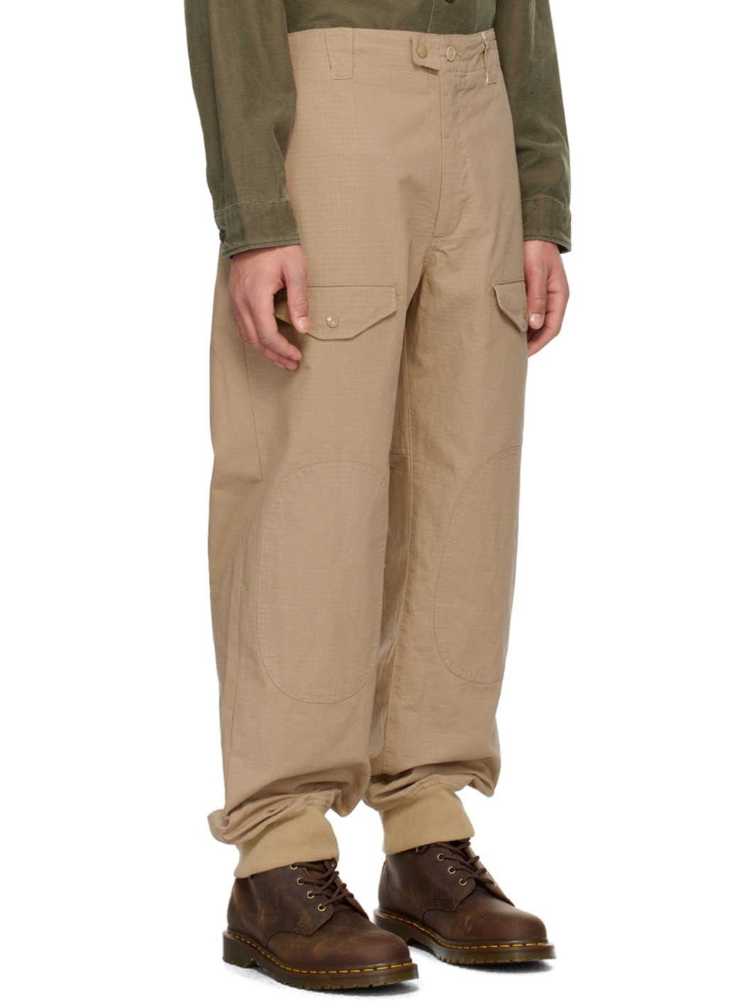 Khaki Drawstring Cargo Pants - 2