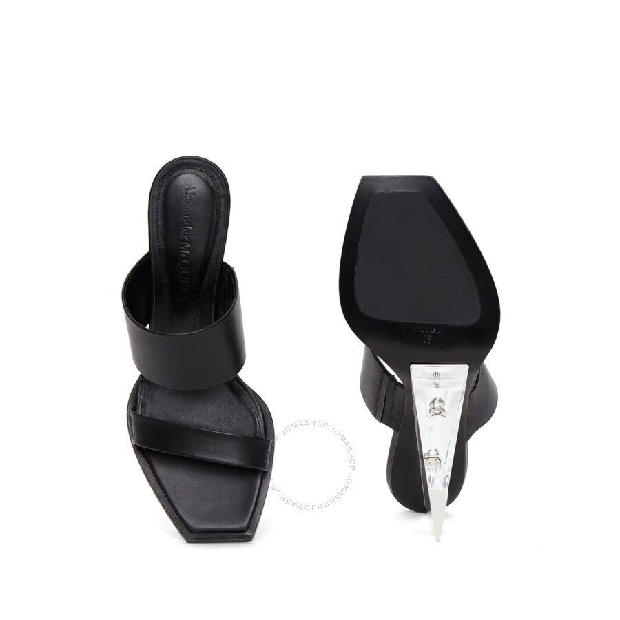サンダル・ミュール alexander mcqueen Black leather Shard mules Alexander McQueen Alexander McQueen Black Shard Leather
