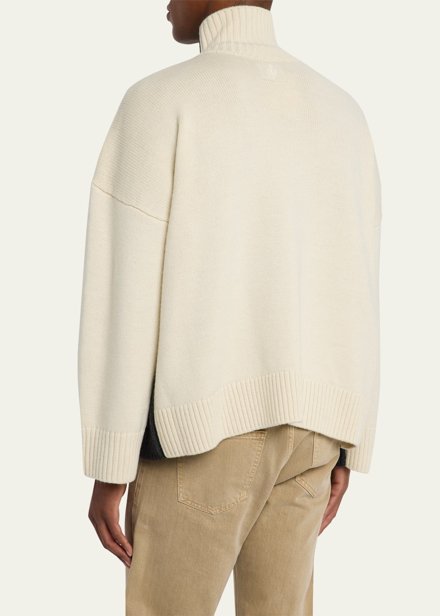Men's Bicolor Wool-Blend Turtleneck - 3
